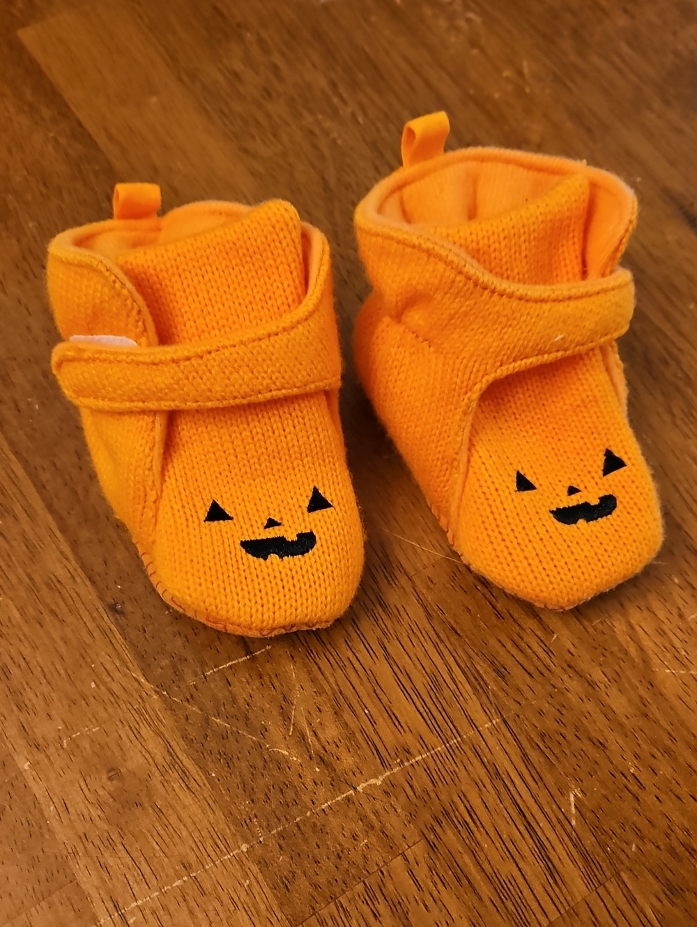 Jack O Lantern Baby Booties